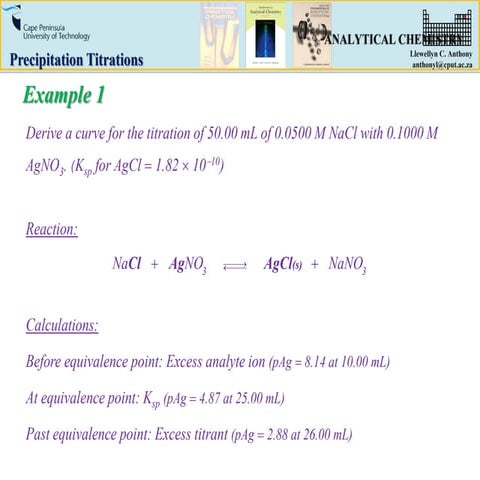 Comprehensive Analytical Chemistry Guide on Precipitation Titrations ...