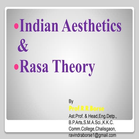 Five schools of Indian Aesthetic | PPTX