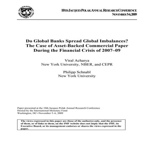 Do Global Banks Spread Global Imbalances? The Case of Asset-Backed Commercial...