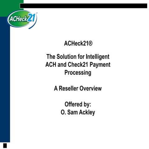 Automated Clearing House Processing | PPTX