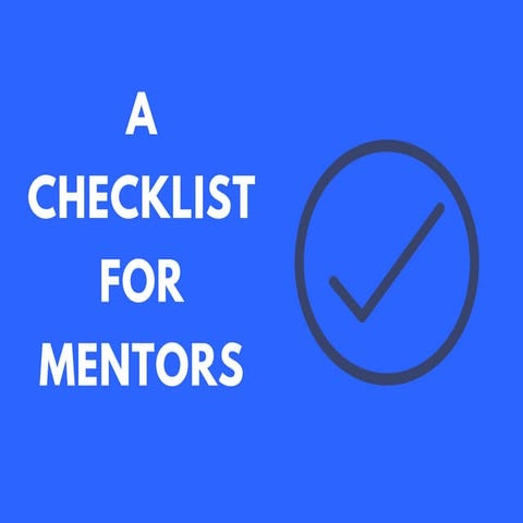 A checklist for mentors