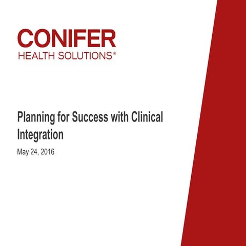 Planning for Success with Clinical Integration