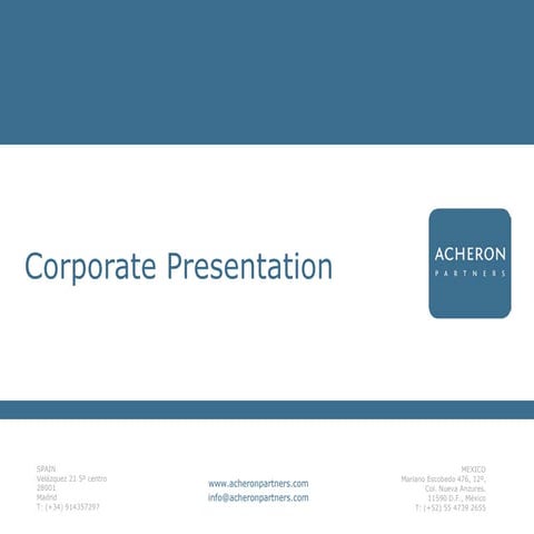 Acheron partners   corporate presentation 2013 english