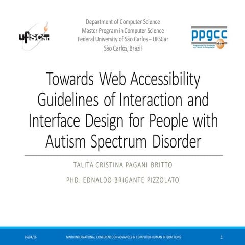 Towards Web Accessibility Guidelines of Interaction and Interface Design for ...