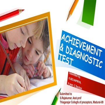 Achievement&amp; Diagnostic test