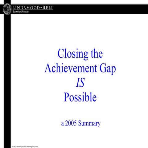 Schools: Closing the Achievement Gap | PPT
