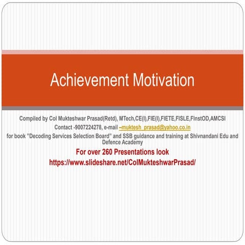 Achievement motivation