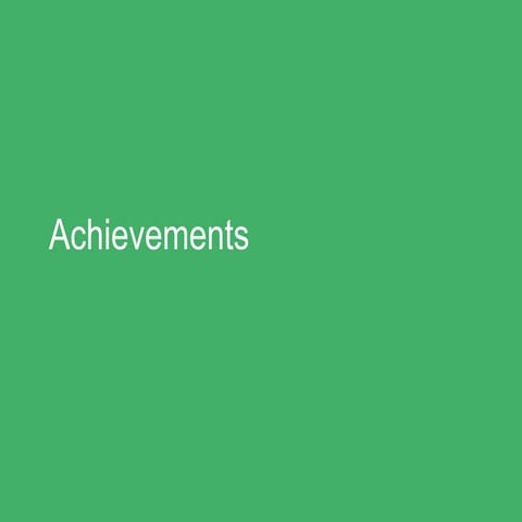 Achievements