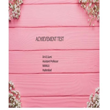 Achievement test