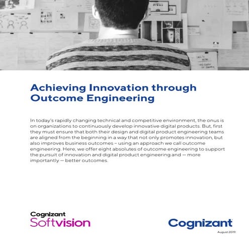 Achieving Innovation through Outcome Engineering