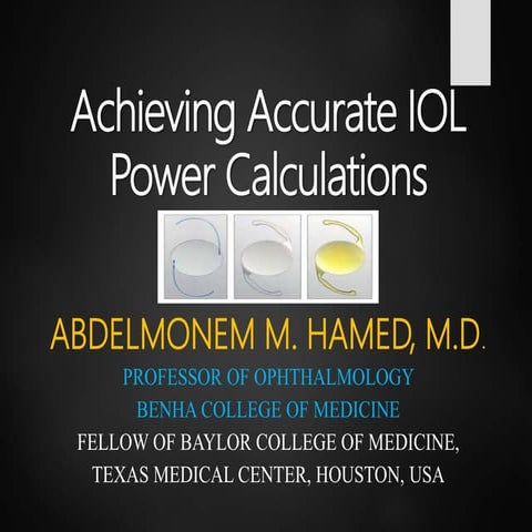 Achieving accurate iol power calculations