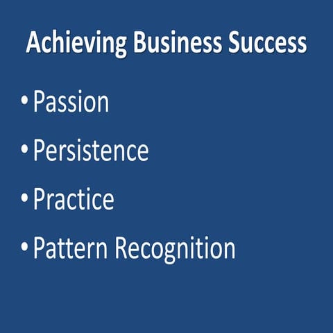Achieving business success
