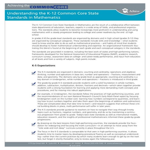 Achieving Success with Common Core Math