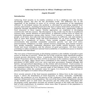 Achieving food security in Africa