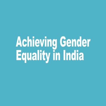 Achieving Gender Equality in India English Lesson and Summary.