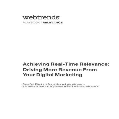 Achieving Real-Time Relevance