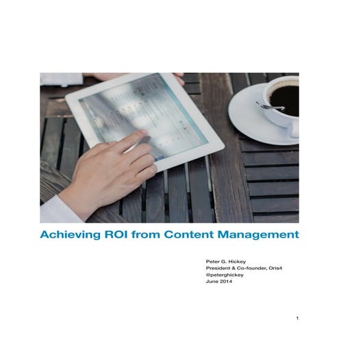 Achieving ROI from Content Management