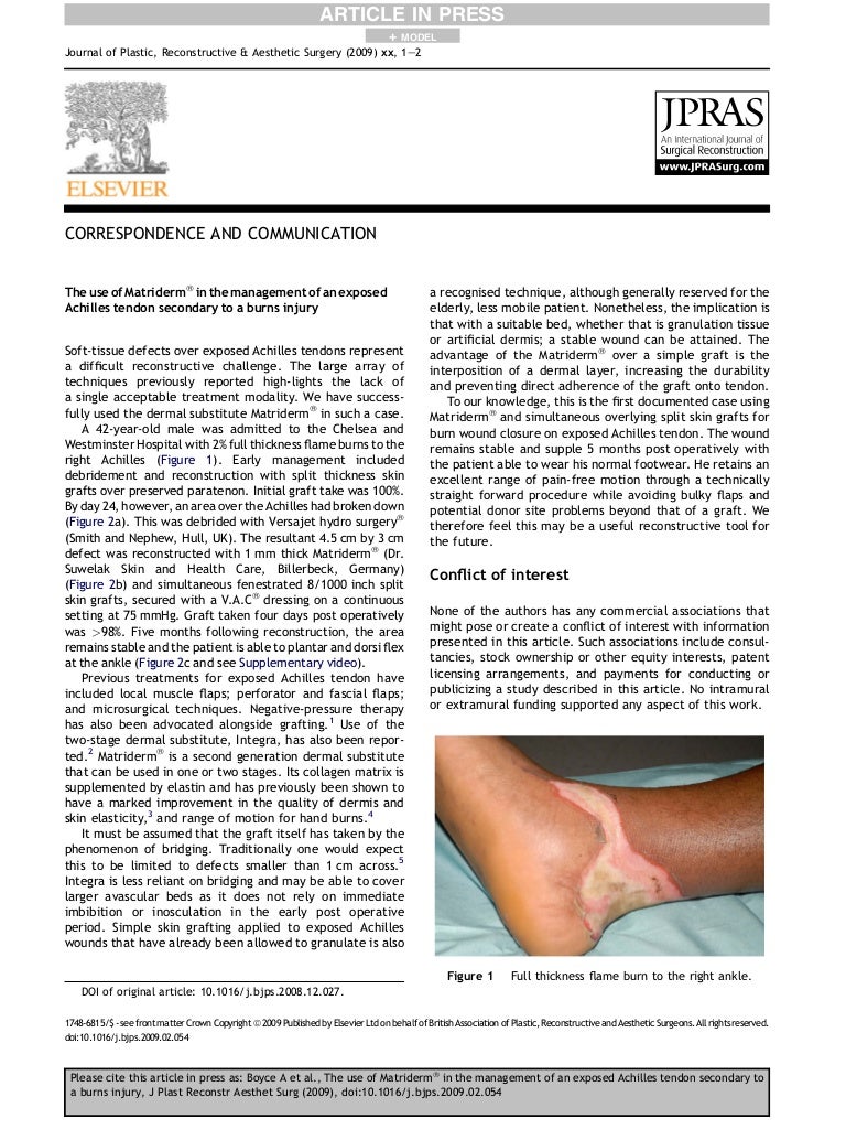 achilles tendon burns