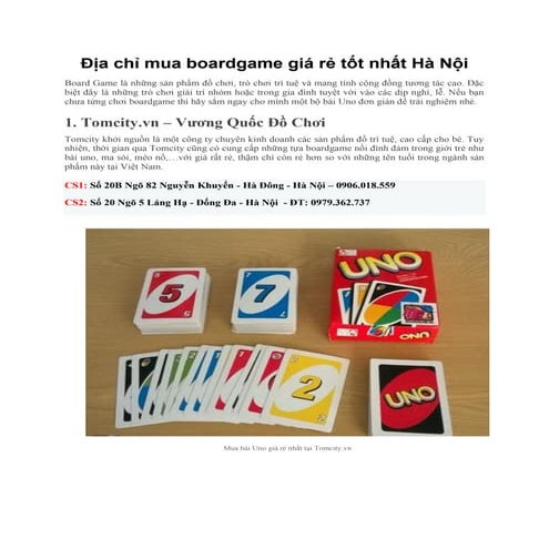 Địa chỉ mua boardgame giá rẻ tốt nhất hà nội