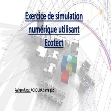 simulation utilisant ecotect | PPTX