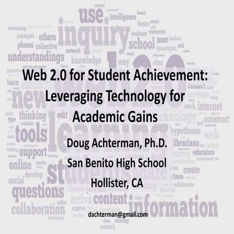 Web 2.0 for Student Achievement