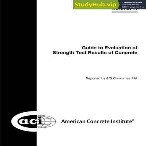 ACI 214R-11 Guide To Evaluation Of Strength Test Results Of Concrete