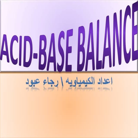 Acid base balance