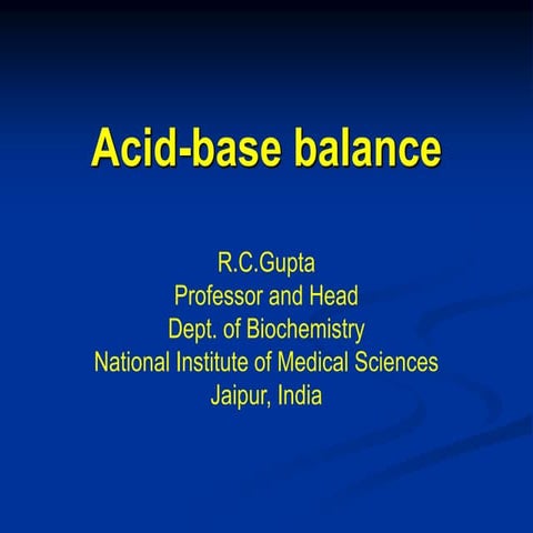 Acid base balance