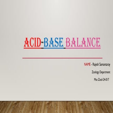 ACID-BASE BALANCE in human body and different mechanisms involved | PPTX