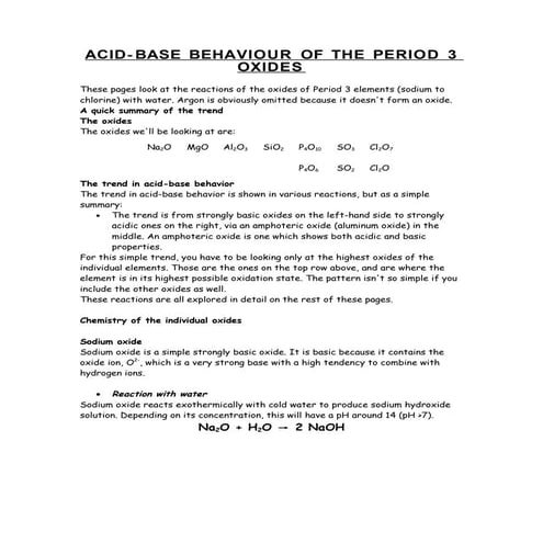 Acid basebehaviorper3oxides
