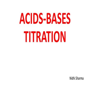 Acid  base titration