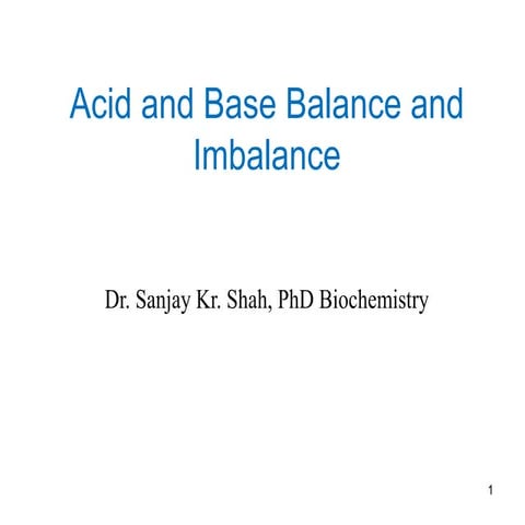 Acid base abnormalities (causes and treatment) | PPTX