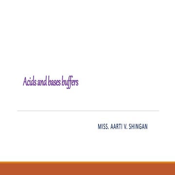 Acid and base   buffer