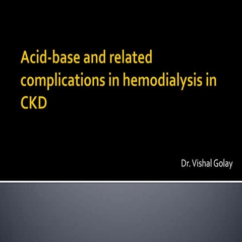 Acid base and control for the dialysis technician