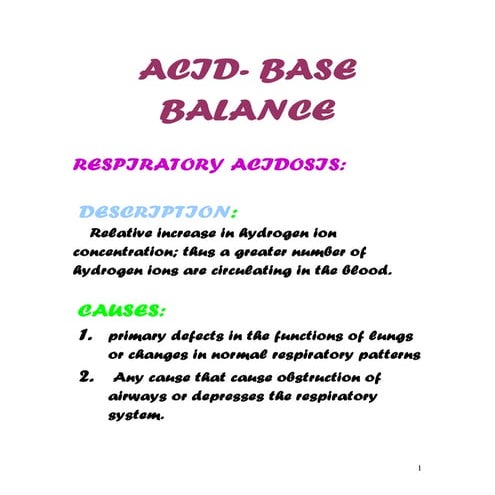 Acid base balance 1