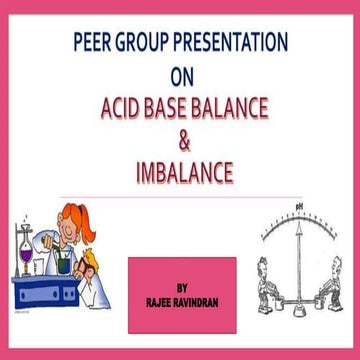 Acid base balance and imbalance