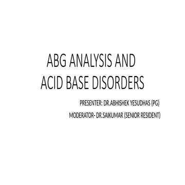 Acid Base management of hemodynamics control of body | PPTX