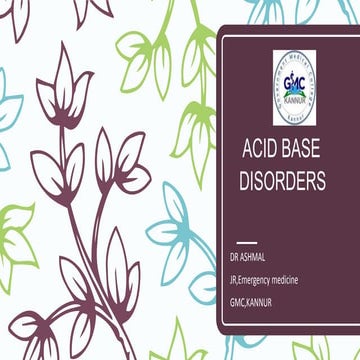 Acid base disorders