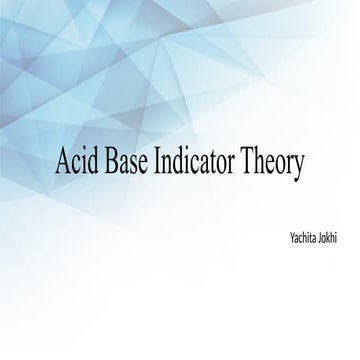 Theory of indicator | PPTX