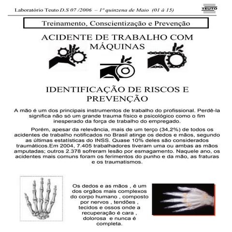 Acidentes com máquinas   riscos e prevenção