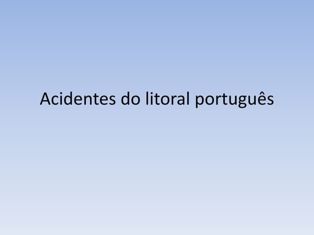 Acidentes do litoral português