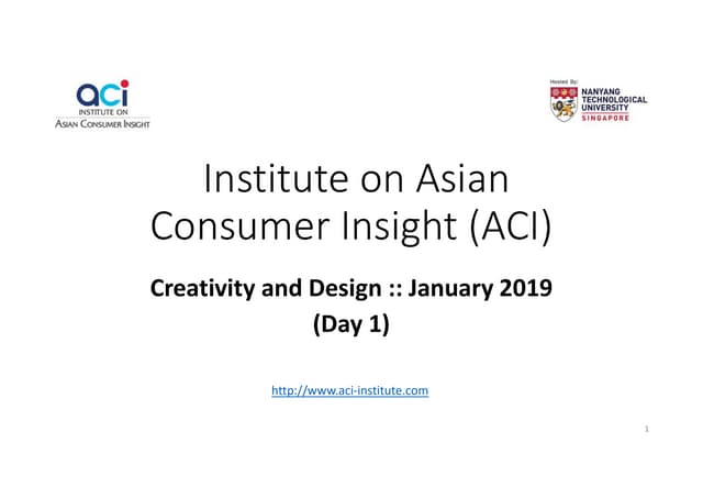 ACI design and creativity slides 2019 day1