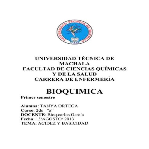 Acidez en medicina y quimica