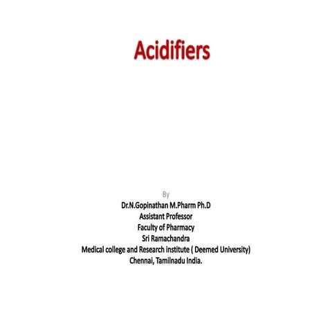 Acidifiers