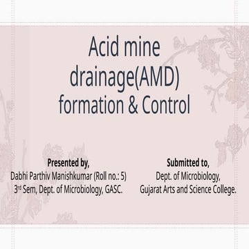 Acid mine drainage formation & Control.pptx