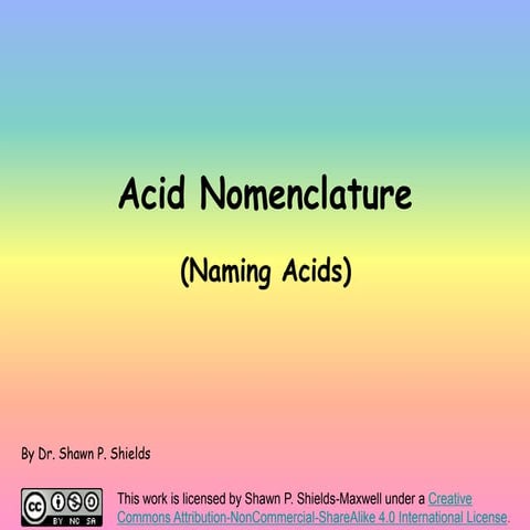 Acid nomenclature