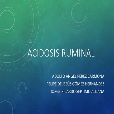 Acidosis ruminal