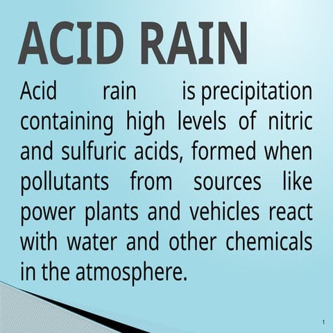 ACID RAIN effect on environment and nature | PPTX
