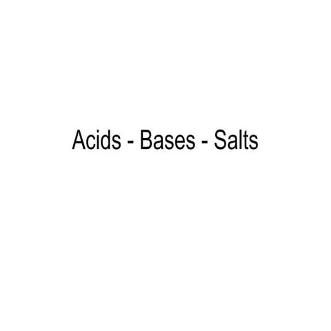 Chemistry M2 Acids bases  salts