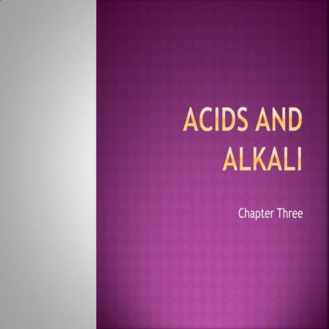 Acids And Alkali